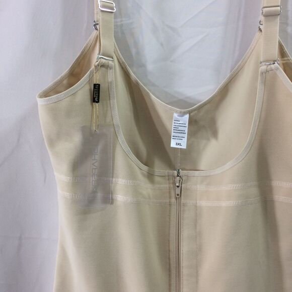 NEW SHAPERX Beige Tummy Control Shapewear Bodysuit Size 3XL New With Tags - Picture 7 of 8